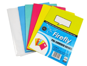 BOOK PRE-COVERED A4 SC 72PG F/M ASST 5PK (DISC) FIREFLY
