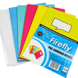 BOOK PRE-COVERED A4 SC 72PG F/M ASST 5PK (DISC) FIREFLY