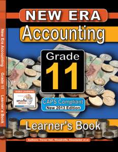 New Era Grade 11 Accounting Learner’s book