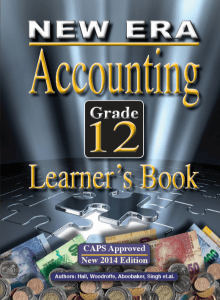 New Era Grade 12 Accounting Learner’s book and workbooks (Set of 2 Books)