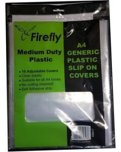 COVER PRE-CUT PE A4 M/D 50MIC CLEAR 10PK FIREFLY