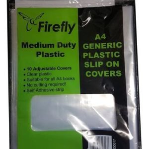 COVER PRE-CUT PE A4 M/D 50MIC CLEAR 10PK FIREFLY