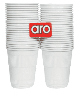 ARO Plastic Cups White 250ml (1 x 50)