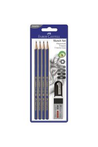 PENCIL SKETCH SET GOLDFABER 1221 6 PIECE FABER CASTELL A114000