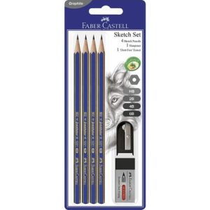 PENCIL SKETCH SET GOLDFABER 1221 6 PIECE FABER CASTELL A114000