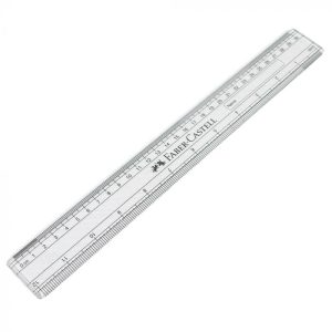 RULER PLASTIC 30CM CLEAR FABER CASTELL A171220