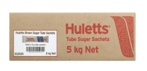 Huletts Brown Sugar Tubes (1000 x 5g) 5kg Net