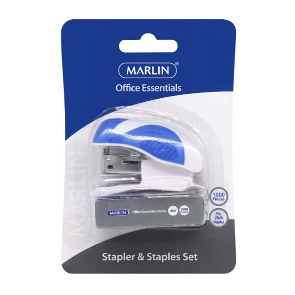 STAPLER SET MINI STAPLER + 26/6 1000'S ASST MARLIN SM89