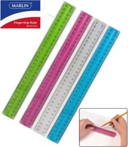 RULER FINGER GRIP 30CM COLOUR MARLIN 033E