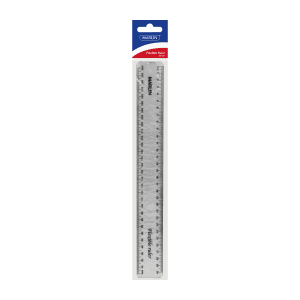 RULER PLASTIC 30CM EDO CLEAR 10'S MARLIN 033F