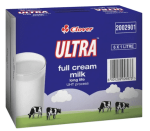 Clover Ultra Uht Full Cream Milk (6 x 1lt)