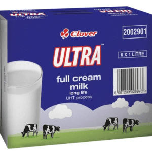 Clover Ultra Uht Full Cream Milk 6 x 1lt