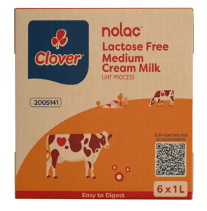Clover Nolac Full Cream Uht Milk (6 x 1lt)