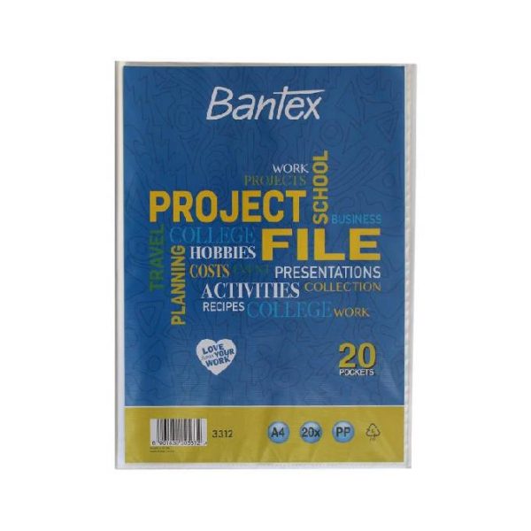 DISPLAY BOOK A4 PROJECT FILE 20PG BANTEX B3312-08