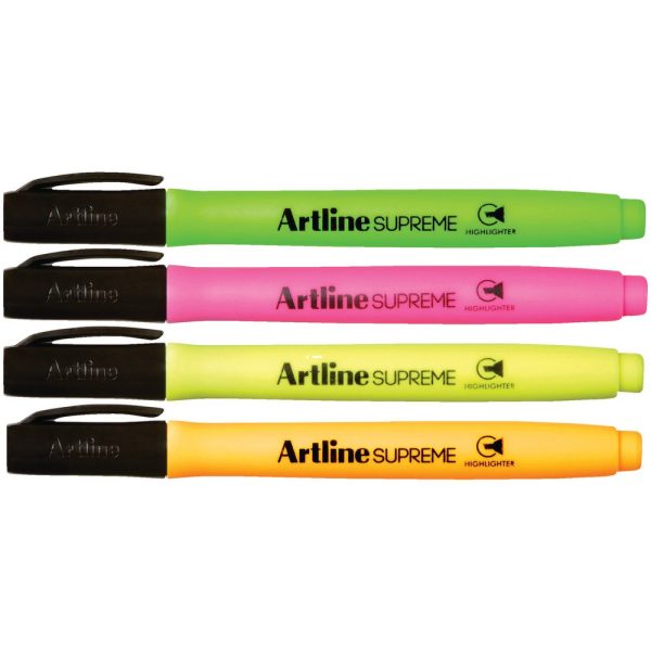 HIGHLIGHTER FLUORESCENT ASST WLT 4 ARTLINE EK660