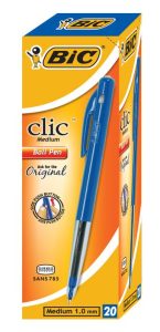 PEN BPN RETR M 1.0 CLIC BLUE BIC