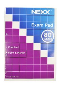 PAD EXAM A4 80PG PUNCHED ASST COVERS NEXX 3054-INT